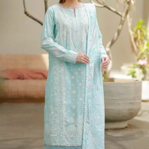 3 Piece Lawn Suit- Embroidered (Pret)