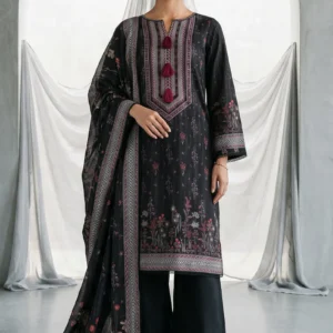 3 Piece Lawn Suit- Printed